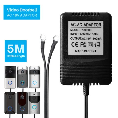 18V AC Power Adapter 220V-240V Transformer Charger For Wifi Wireless Video Doorbell IP Camera Video Intercom Ring ► Photo 1/6