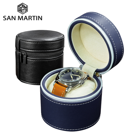 San Martin Leather High-end Portable Watch Box Small Travel Storage Box Gift Box Display Package Boxes ► Photo 1/6