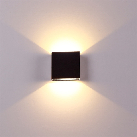 Dimmable 6W Wall Lamp Living Room LED Luminaire Aisle Wall Sconce Bedroom LED Wall Lights White/Black Color ► Photo 1/4
