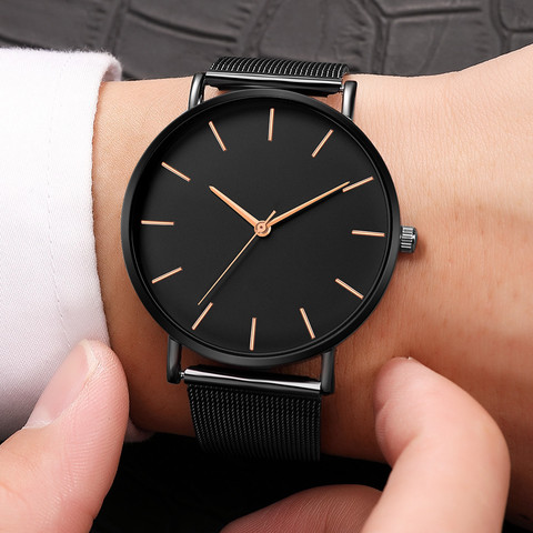 Men Watch 2022 Luxury Top Brand Quartz Watches Business Simple Ultra Thin Mesh Wristwatch Men's Clock Reloj Hombre Montre Homme ► Photo 1/6