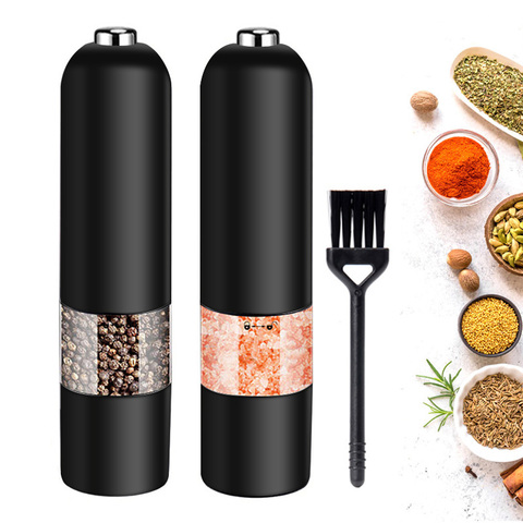 Automatic Salt Pepper Grinder Electric Spice Mill Grinder Seasoning Adjustable Coarseness Kitchen Tools Grinding For Cooking BBQ ► Photo 1/6