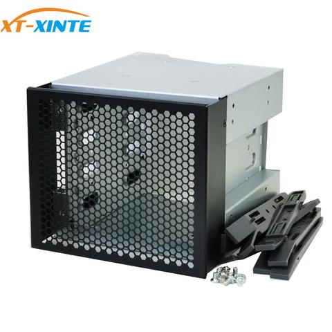 XT-XINTE 5 Inch 3 x Optical Drive Bays to 4-Bay 3.5 Inch SATA SAS HDD Cage Rack Bracket Hard Drive Tray Caddy Adapter Converter ► Photo 1/5
