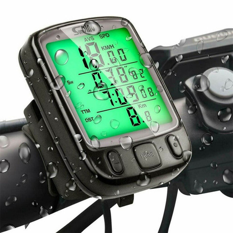 Bicycle Computer Waterproof Digital LCD Cycle Bike Computer Stopwatch Wire Odometer Speedometer Cycling 6.68 ► Photo 1/6