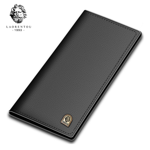 Laorentou Men Wallet Soft Leather Wallets With Card Slot for Business Men New Arrival Long Purse Wallet Leather Clutch Bags ► Photo 1/6