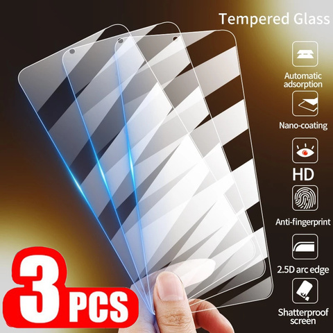 3Pcs Protective Tempered Glass for Xiaomi Poco X3 NFC M3 Pocophone F1 F2 PRO Redmi Note 9s 8 7 Pro 8T Screen Protector Film ► Photo 1/1