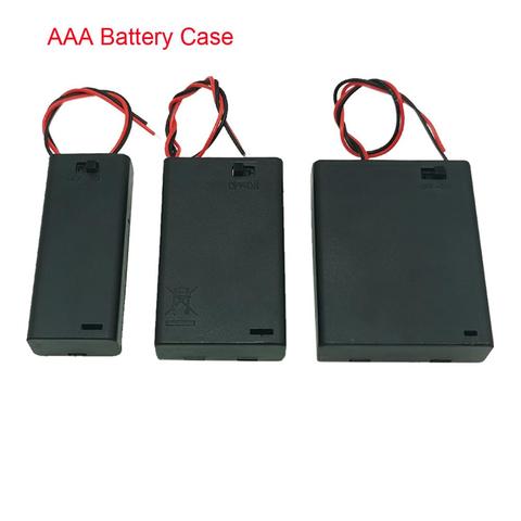 1Pcs AAA Battery Holder Case Box With Leads With ON/OFF Switch Cover 2 3 4 Slot Standard Battery Container Drop Shipping ► Photo 1/5