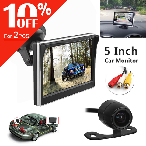 5.0 Inch Car Monitor TFT LCD 800*480 Digital Color Screen 2 Way Video Input For Rear View Backup Reverse Camera DVD VCD DC 12V ► Photo 1/6