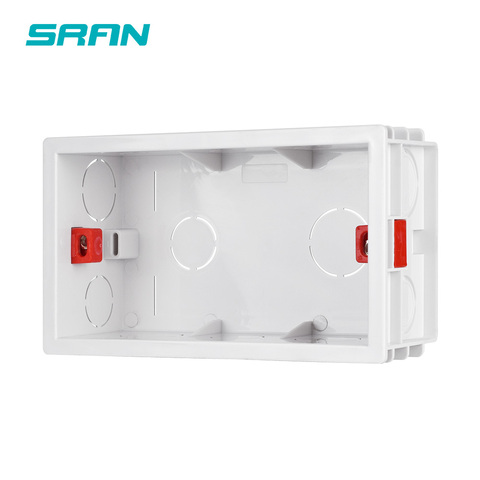 SRAN New Wall Mounting Box Internal Cassette White Back Box 142*80*50mm For 146mm*86mm Standard Switch and Socket ► Photo 1/6