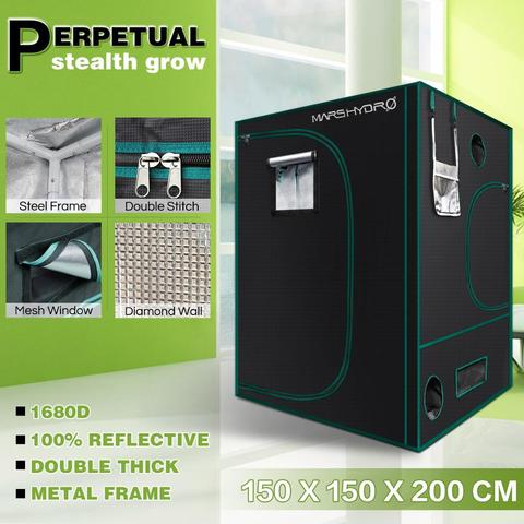 Mars Hydro 1680D 150x150x200cm Grow Tent Grow Kit for Hydroponics Indoor Greenhouse ► Photo 1/6