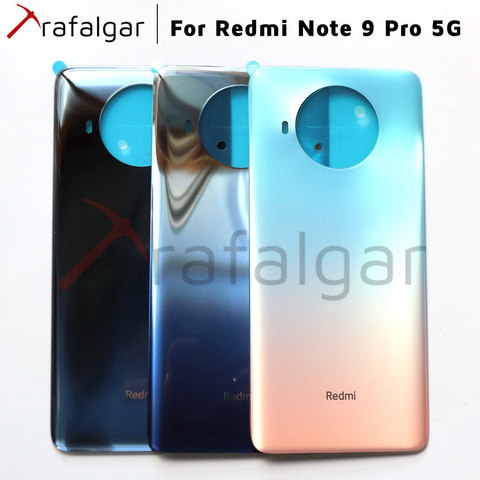 Original NEW For Xiaomi Redmi Note 9 Pro 5G Back Battery Cover Rear Glass Door Housing Case for Redmi Note9 Pro 5G Battery Cover ► Photo 1/1