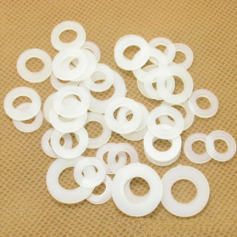 50Pcs M3 M4 M6 Plastic Nylon Washer Screw Plated Gasket Flat Spacer Seals Washer Ring Washers Fastener Air Conditioning ► Photo 1/1
