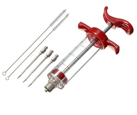 Food Grade PP Stainless Steel Needles Spice Syringe Set BBQ Meat Flavor Injector Kithen Sauce Marinade Syringe Accessory ► Photo 1/6