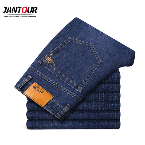 Autumn Winter Cotton Jeans Men High Quality Famous Brand Denim trousers soft mens pants thick jean fashion Big size 40 42 44 46 ► Photo 1/6