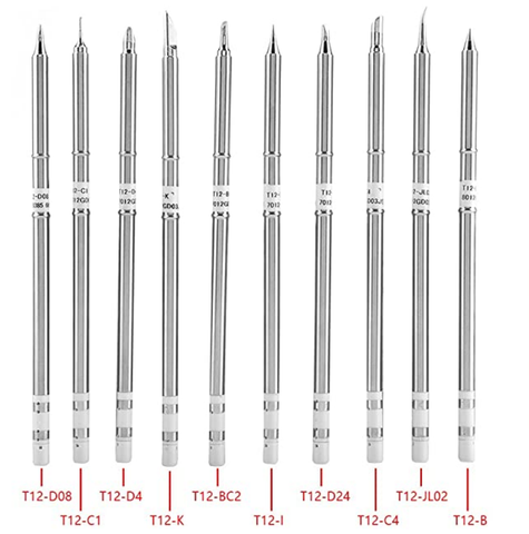 Gudhep Soldering Iron Tip, T12 Series Soldering Iron Tips Welding Tool Replacement for FX-951 Rework Station ► Photo 1/6