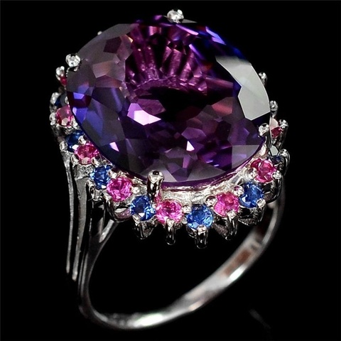 FDLK   Womens Fashion Sunflower Rings Exquisite Oval Ring Wedding Band ► Photo 1/4