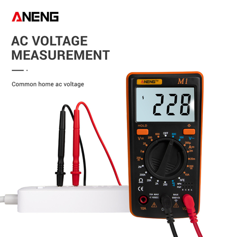ANENG M1 Digital Multimeter professional LCD Backlight AC/DC Voltage Current Handheld Multimeter Resistance Tester Voltmeter ► Photo 1/6