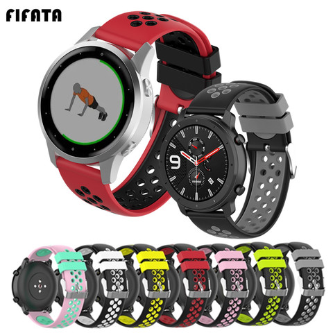 FIFATA Watch Band For Xiaomi Amazfit GTR 47mm 42mm Smart Bracelet Silicone Wrist Strap For Garmin Vivoactive 4S 4 3 Wristband ► Photo 1/6