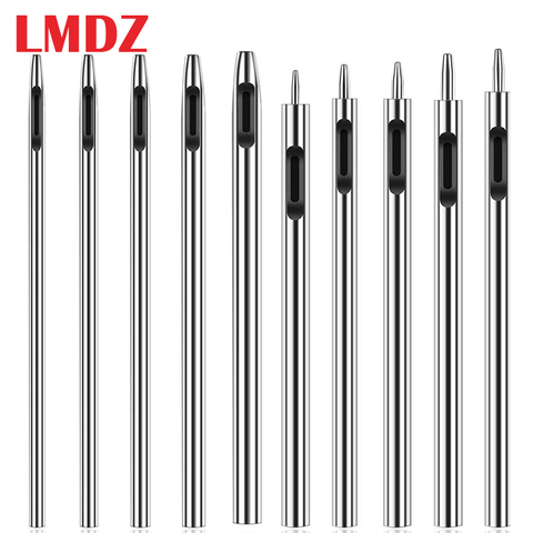 LMDZ 10 Pcs Leather Hole Punch Cutter Hollow Punch Set for Leather Crafting Round Hollow Tools for Soft Material Working ► Photo 1/6