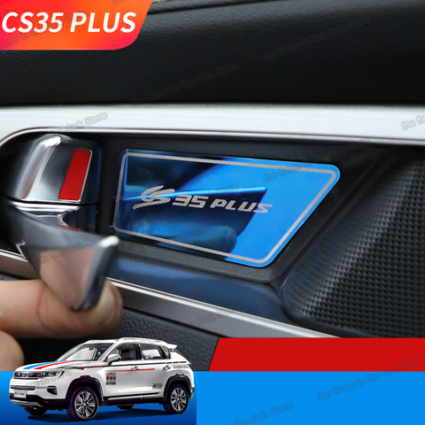 Lsrtw2017 for Changan Cs35 Plus Car Inner Door Bowl Panel Trims Interior Accessories Chrome 2022 cs35plus ► Photo 1/5