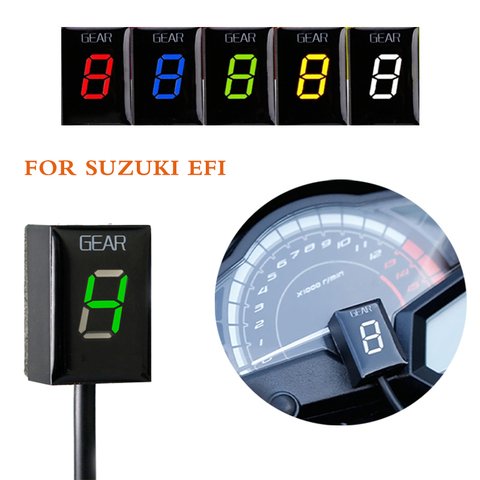 Motorcycle 1-6 Level LED Speed Gear Display Indicator ECU Plug for Suzuki Intruder 800 V-Strom GSX r1000r R600 750 SV 650 KATANA ► Photo 1/6