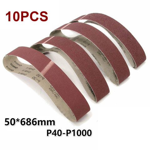 10Pack 686*50mm Sanding Belts 40-1000 Grit  Aluminium Oxide Sander Sanding Belts Polishing Machine Abrasive Tools ► Photo 1/5