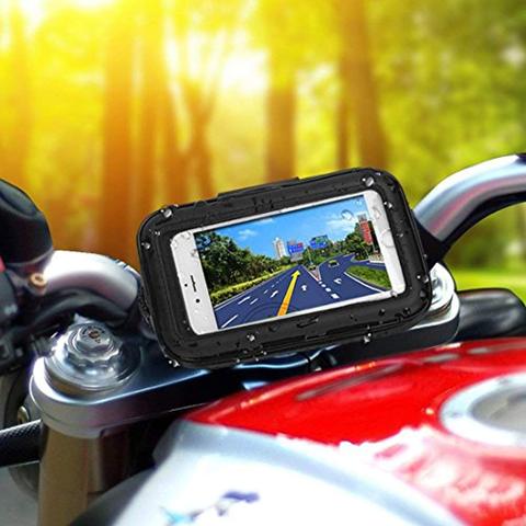Motorcycle Phone Holder Bicycle Case Bag Mount Holder for iphone 11 Pro XR XS Samsung S10 S9 S8 Mobile Support Stand Waterproof ► Photo 1/6