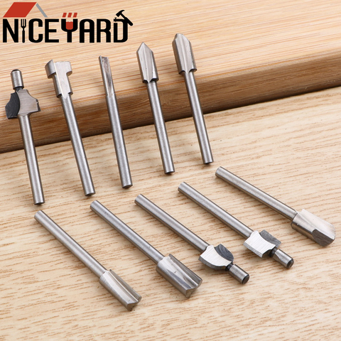 10Pcs/set Dremel Rotary Set Engraving Machine Electric Trimming Machine Woodworking Cutter Polishing Milling Cutter Fits ► Photo 1/6