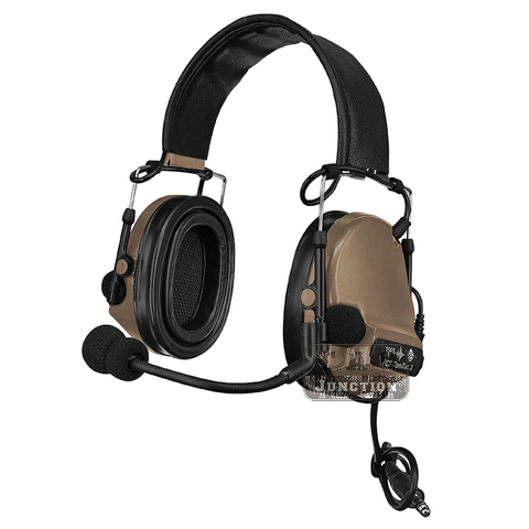 Comtac III 3 Pickup Noise Reduction Headset For Walkie Talkie Tactical FCS Peltor Silicone Earmuffs Shooting Headphone DE ► Photo 1/6