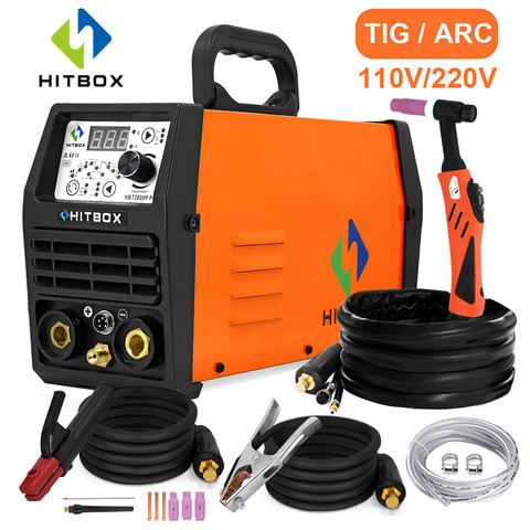 HITBOX Tig Welder TIG200P Pulse TIG ARC Functional Tig Digital Control Torch Gun Pulse Tig Stainless Steel Iron Welder ► Photo 1/6