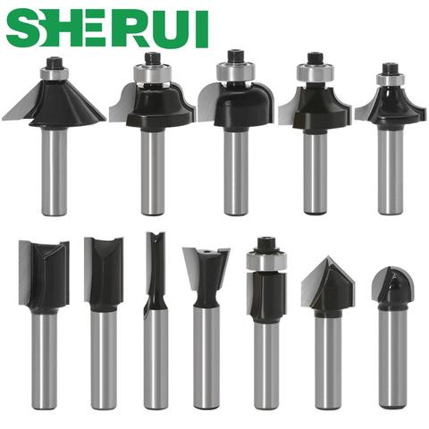 1pcs 8mm Shank wood router bit Straight end mill trimmer cleaning flush trim corner round cove box bits tools Milling Cutter ► Photo 1/1