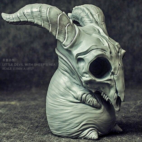 Resin Kits CREEPYHILL Sheep head fat little monster GK resin Model self-assembled (10-15CM) A-19727 ► Photo 1/3