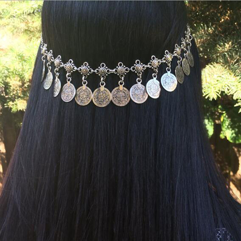 Bohemian Gypsy Style Coins Tassel Head Chain Headpieces Headband Jewelry ► Photo 1/6