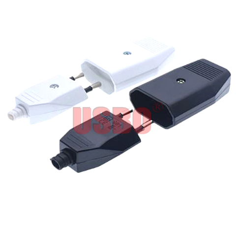 Black White 2.5A EU German French Belgium Korea Brazil Switzerland Italy 4.0MM pin detachable wiring plug socket convertor ► Photo 1/6