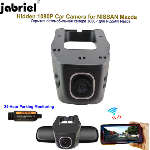 Jabriel 1080P car dvr dash cam 24 hour video recorder rear Camera for nissan qashqai j11 j10 juke x trail t32 mazda 3 6 cx-5 cx5 ► Photo 1/6