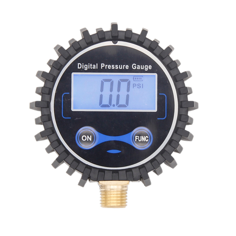 Digital Low Pressure Gauge with 1/4'' NPT Bottom Connector and Rubber Protector 0-60 psi, Accuracy 1%, Resolution 0.1psi ► Photo 1/5