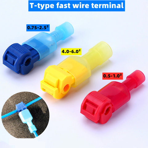 1/5/10 pairs T-shaped terminal blocks, electrical connector connection clamps, quick-free stripping plugs, cable connector plug ► Photo 1/6