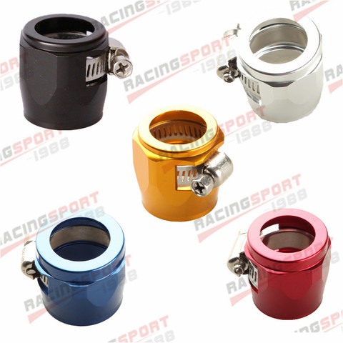 -14AN 14AN AN14 HEX Finishers Fuel Hose Clamp Aluminum Silver/RED/BLUE/BLACK/GOLDEN ► Photo 1/6