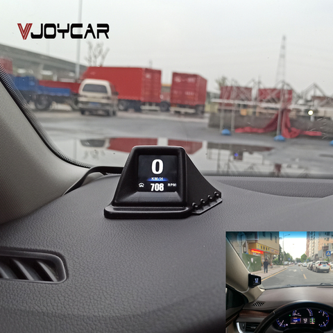 2022 Newest HUD GADGET Smart Vision On-board Computer 100% Compatible OBD2+GPS Dual System A-pillar trim Install RPM MPH / KMH ► Photo 1/6