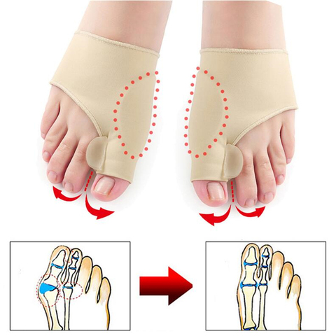 1Pair Toe Separator Hallux Valgus Bunion Corrector Hammer Toe Straightener Foot Pain Relief Orthopedic Pedicure Sock Foot Care ► Photo 1/6