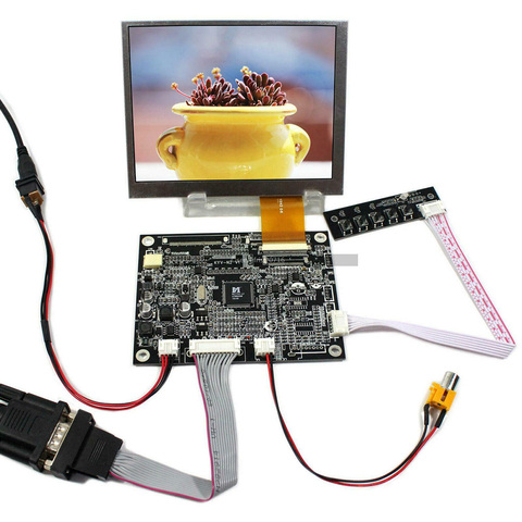 New AT056TN52 V.3 5.6inch 640x480 LCD Screen with VGA AV Lcd Controller Driver board ► Photo 1/6