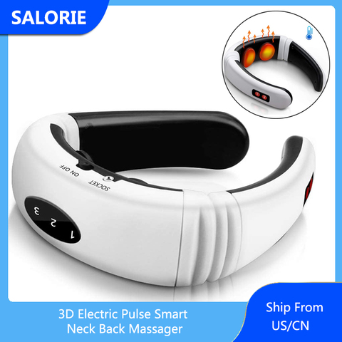 SALORIE Electric Neck Massager,Electric Neck Massager & Pulse Back 6 Modes Power Control Far Infrared Heating Pain Relief Tool ► Photo 1/6