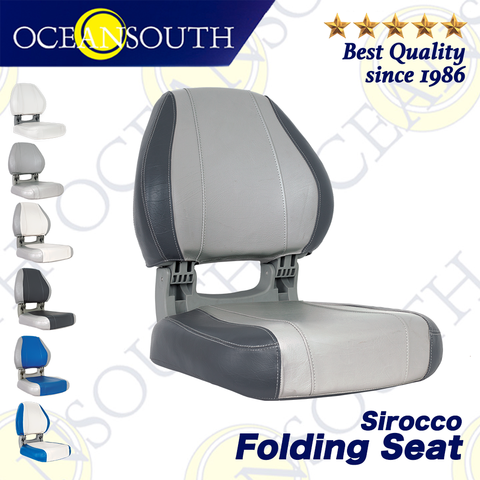 Oceansouth Sirocco Folding Boat Seat Ergonomically Designed Folding Wider Seat Contoured Back Fishing Boat Accessories ► Photo 1/6
