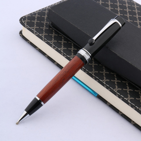 High quality metal wood red ball point pen business black Silver office gift piece Ballpoint Pen Stationery Office Supplies ► Photo 1/6