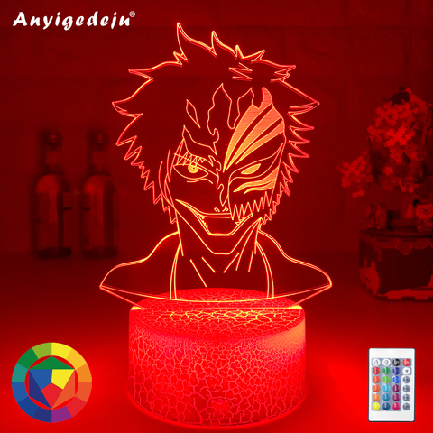 New Anime Bleach Mask Face Led Night Light Lamps for Kids Bedroom Decoration Nightlight Gift for Children Study Room Decor Light ► Photo 1/6