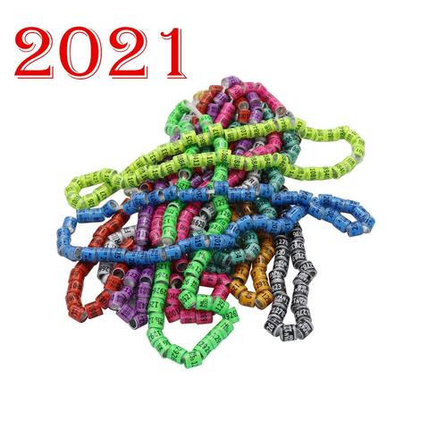 2022 Multicolor Pigeon Foot Ring With Word Earrings Quality Durable Bird Ring Pigeon Racing Rings Bird Training Tool 100 Pcs ► Photo 1/6