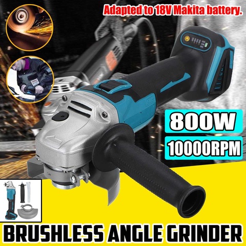 125/100mm 4 Speed Brushless Electric Angle Grinder Grinding Machine Cordless DIY Woodworking Power Tool For 18V Makita Battery ► Photo 1/6
