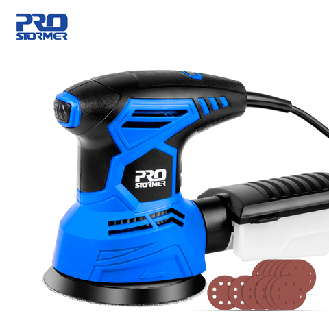 300W Random Orbital Electric Sander Machine with 21Pcs 125mm Sandpapers 120V/240V Strong Dust Collection Polisher by PROSTORMER ► Photo 1/6