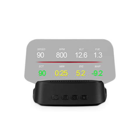 2022new Car HUD head-up display OBD2 smart carplay navigation carlife Speed HD Projection wireless steering wheel remote control ► Photo 1/6