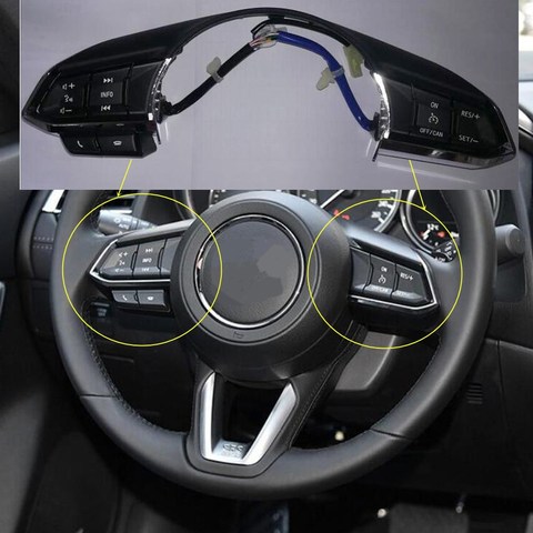 Multimedia Steering Wheel Switch Audio Volume Bluetooth Cruise Control Switch Button For Mazda 3 Axela Atenza Cx5 Cx-4 Cx-5 ► Photo 1/2