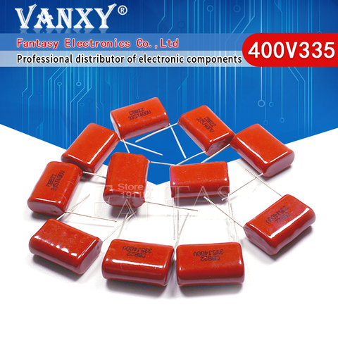 10PCS 400V335J  3.3uF  Pitch 25mm 400V 335 3300nf CBB Polypropylene film capacitor ► Photo 1/6